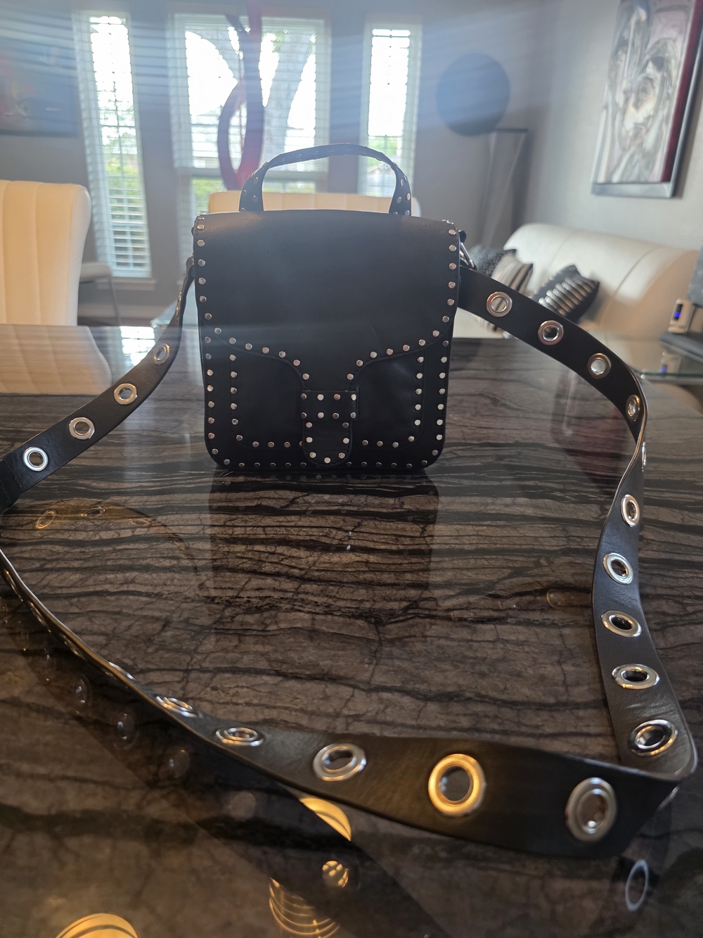 Rebecca Minkoff Crossbody Black Leather Bag Pristine Condition - Picture 2 of 9
